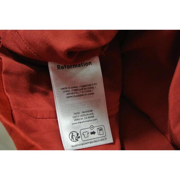 NEW, Reformation Grace Linen Two Piece Set In Sun-dried Tomato Size 8 #P3563 - Picture 8 of 8